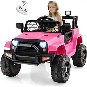 GOPLUS Quad Électrique Enfant 12V 3-8 Ans avec Télécommande 2,4G-Charge 30KG-Klaxon Musique-Vitesse 2,5-4,5KM/H Rose pas cher