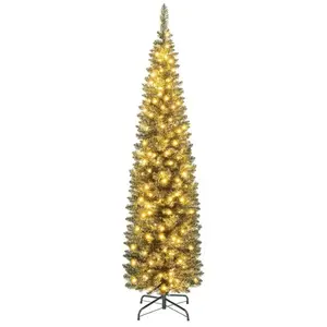 Giantex RELAX4LIFE Sapin de Noël 150/180 cm avec Lumières Intégrées, Arbre de ... pas cher