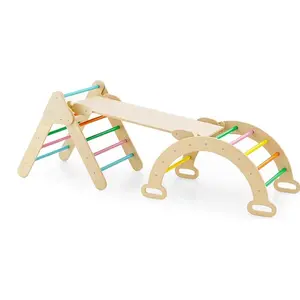 GOPLUS Arche montessori d'escalade enfants bois multicolore pas cher