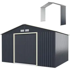 GOPLUS 10,85 Abri de Jardin Métal avec Kit d Extension, 330 x 255 x 21... pas cher