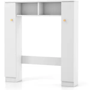 COSTWAY Meuble WC Au-dessus de Toilettes, 2 Compartiments, 2 Placard, ... pas cher