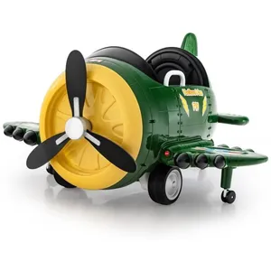 Comparateur de prix : COSTWAY Avion Voiture Électrique Enfant - Costway - Ailes Pliables Et Hélice - Vert