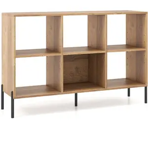 COSTWAY Bibliothèque Cube - Meuble de Rangement à 6 Casiers - 5 Pieds ...