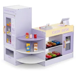 Marchande Enfants COSTWAY 13 Accessoires, Distributeur Automatique, Ép...