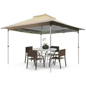 Comparateur de prix : Costway Costway Pavillon De Jardin Instantanée 3,6x3,6 M-Parois En Mai...