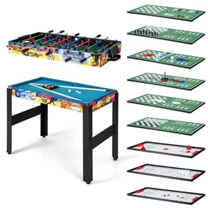 Comparateur de prix : Table de Baby-Foot 12 en 1 - COSTWAY - Dimension 105 x 106 x 90,5 cm -...