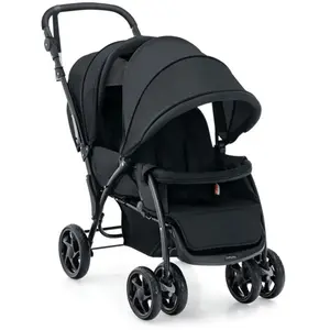 DREAMADE Poussette Double Pliable et Légère pour 2 Bébés, Siège Tandem...