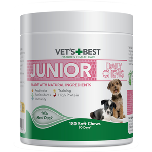 Comparateur de prix : Vet s Best Junior Daily Chews canard pour chiot - 400 g (180 bouchées ...