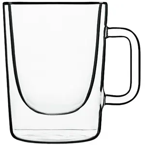 Lot de 2 Tasses à café en Verre double paroi, transparent, 30 cl