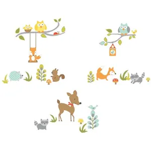 Comparateur de prix : ROOMMATES Stickers Repositionnables Les Animaux de la Foret