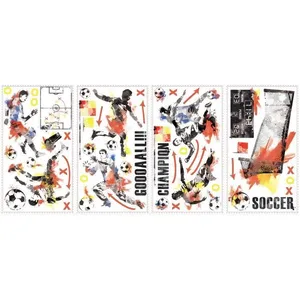 THEDECOFACTORY Joueurs de footbal - Stickers repositionnables géants joueurs de football