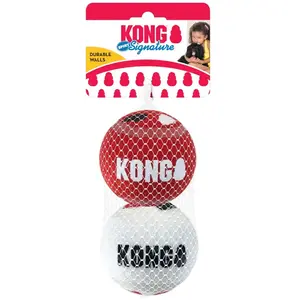 Comparateur de prix : KONG Signature Balls - Jouet Durable pour Aller Chercher - Paquet De 2 - Large