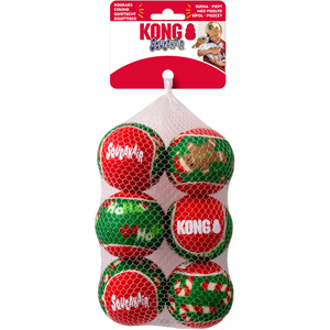 Lot de 6 balles KONG Holiday SqueakAir pour chien - taille S : Ø 5 cm pas cher