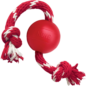 Jouet Chien   KONG® Classic Balle Et Corde Rouge   Taille S pas cher