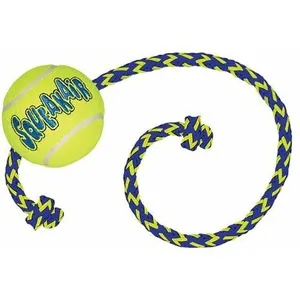 Jouet KONG SqueakAir Ball avec corde, taille M/L, pour chienVendu parzooplus