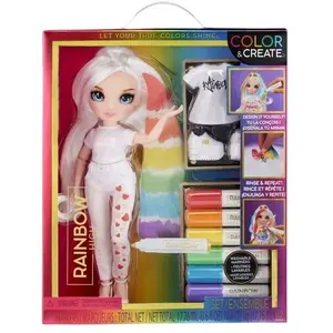 Comparateur de prix : MGA Entertainment Rainbow High Color & Create Fashion Doll- Character 1 (blue eyes)