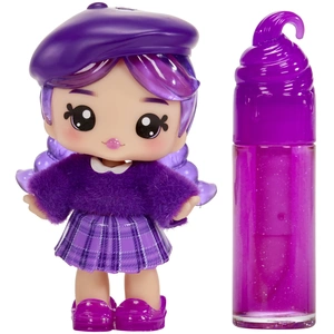 MGA Entertainment Yummiland - 1 poupée 10 cm et un gloss pailleté à créer - Greta - Goût Raisin - Dès 4ans