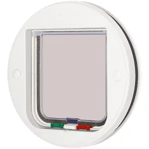 Comparateur de prix : Chatière 4 voies pour vitre Kerbl Cat Mate Blanc 245x223 mm 80862