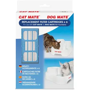 6x filtres de rechange Cat Mate 2L pour chien et chat - Fontaine à eauVendu parzooplus