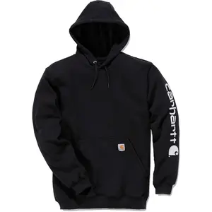 Comparateur de prix : Carhartt Midweight Sleeve Logo Capuche, noir, taille XL pour Hommes