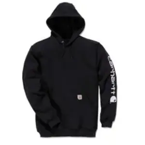 Comparateur de prix : Carhartt - Sleeve Logo Hooded Sweatshirt - Sweat à capuche taille S, noir