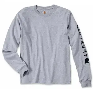 Comparateur de prix : T-shirt manches longues Logo manche gris M Carhartt S1EK231HGYM