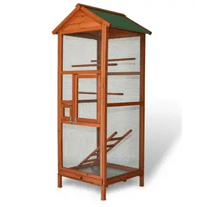 BB Loisir Cage à Oiseaux en Bois de Haute qualité 72 x 63 x 168 cm éxterieur et InterieurVendu paramazon