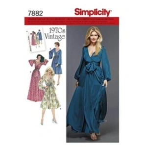 GENERIQUE Patron Simplicity 8013 Robe vintage '70(...) -