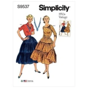 GENERIQUE Patron Simplicity 9537 - Chemisier et Jupe pour jeunes filles(...) -