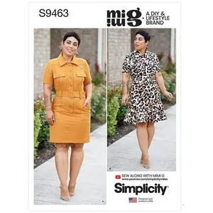 Patron Simplicity 9463 - Robe-chemisier avec ceinture pour jeunes fill...