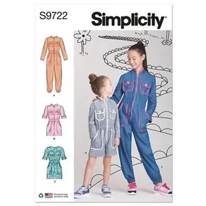 Patron Simplicity 9722 - Combinaisons, barboteuses et robe du 3 au 14 ...