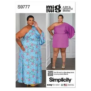 GENERIQUE Patron Simplicity 9777 - Minirobe et maxirobe du 48 au 66 FR(...) - pas cher