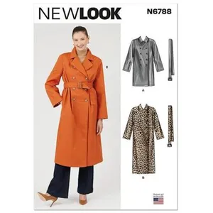 Patron New Look 6788 - Manteau Trench en Deux Longueurs et Ceinture po...