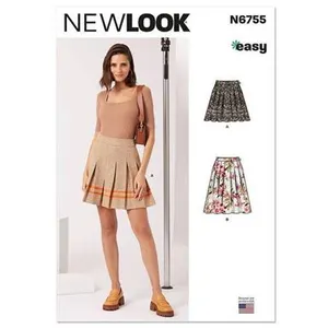 GENERIQUE Patron New Look 6755 - Jupe plissée du 34 à 44 (FR)(...) -