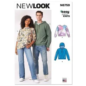 NEW LOOK UN6759A Sweatshirts pour homme et femme A (S-M-L-XL-XXL)