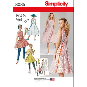 Patron Simplicity 8085 Robe vintage femme - pas cher