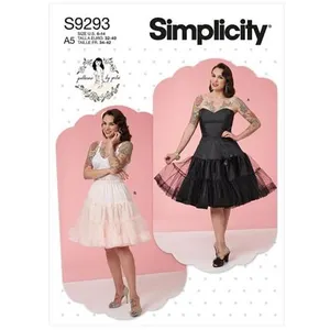 Patron Simplicity 9293 - Jupon et bustier Femme du 34 au 50 (FR) S9293...