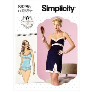 Patron Simplicity 9285 - Ensemble Nuisette, top et slip du 34 au 50 (F...