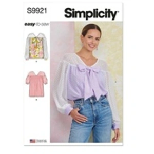 Patron Simplicity 9921 - Haut avec variations de manches(...) -