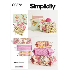 Patron Simplicity 9872 - Etuis à fermeture éclair(...) - 0001 Multicol... pas cher