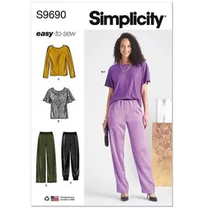 GENERIQUE Patron Simplicity 9690 - Top et pantalon du 36 au 54 (FR)(...) -