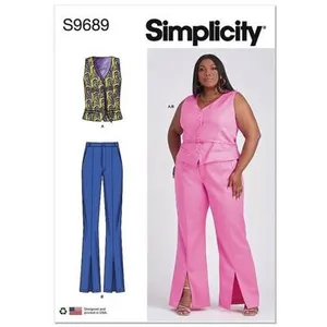 Patron Simplicity 9689 - Veste et pantalon du 36 au 52 (FR) Rouge (65)... pas cher