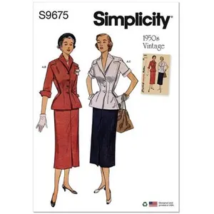 GENERIQUE Patron Simplicity 9675 - Jupe et blouson vintage du 34 au 52 (FR)(...) - pas cher