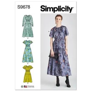 GENERIQUE Patron Simplicity 9678 - Robe à manches du 36 au 52 (FR)(...) -