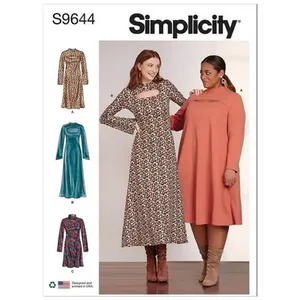 Patron Simplicity 9644 - Robe en tricot en trois longueurs du 38 au 56... pas cher