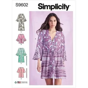 Patron Simplicity 9602 - Caftans et Vestes enveloppantes pour jeunes f... pas cher