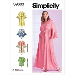 GENERIQUE Patron Simplicity 9603 - Caftans et Vestes enveloppantes pour dames(...) -