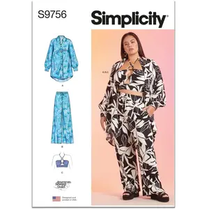 Patron Simplicity 9756 - Chemisier décontracté du 32 au 54 FR(...) -