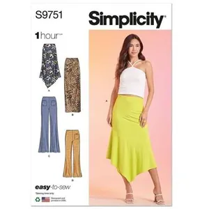 Patron Simplicity 9751 - Jupes et pantalons du 32 au 50 FR(...) -