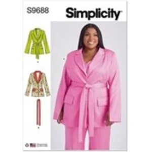 Simplicity Patron 9688 - Blouson avec ceinture(...) - pas cher
